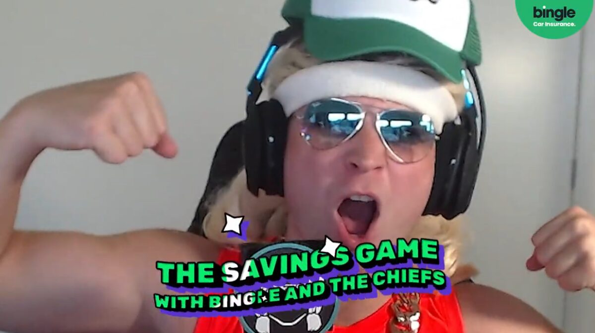 Bingle on the cap.