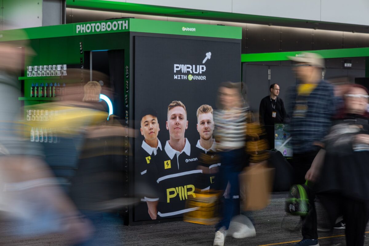 PWR Up with Garnier booth.